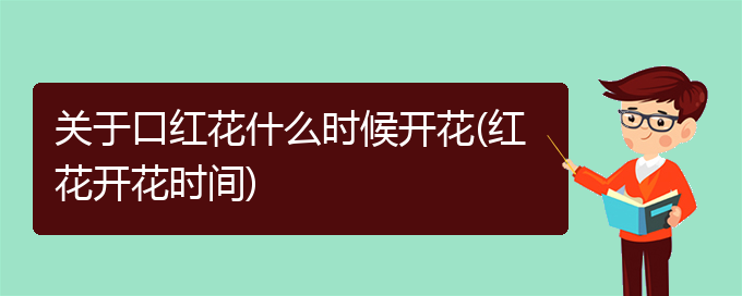 关于口红花什么时候开花(红花开花时间)