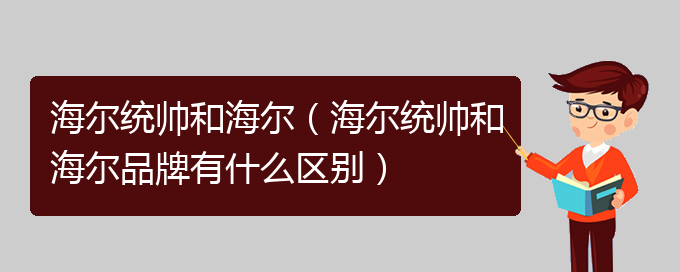 海尔统帅和海尔（海尔统帅和海尔品牌有什么区别）